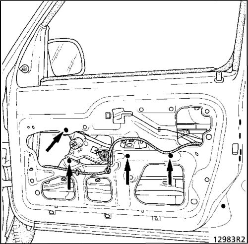 5. Стеклоподъемник передней двери Renault Kangoo 1997-2007