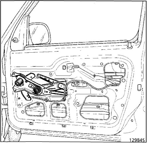 5. Стеклоподъемник передней двери Renault Kangoo 1997-2007