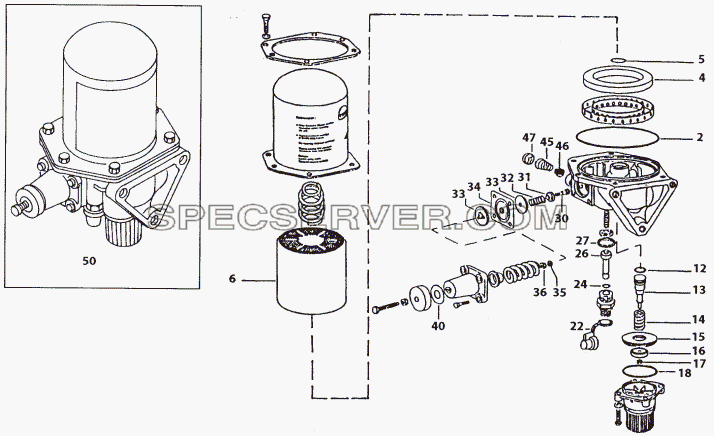 AIR DRIER WITH TYRE INFLATOR для LP/LPT 613 LHD (список запасных частей)