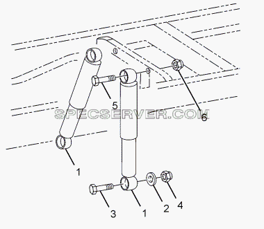 REAR SHOCK ABSORBER для LPT 613/34 WB Euro III (список запасных частей)