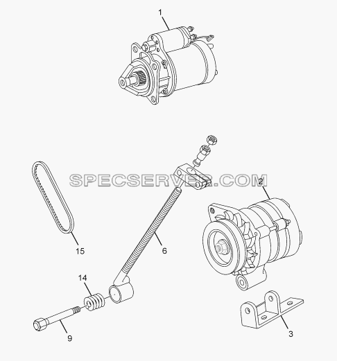 STARTER AND ALTERNATOR для SFC 407 LHD Euro II (список запасных частей)