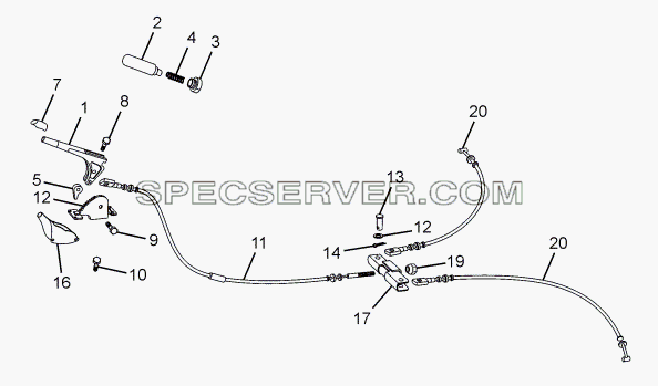 PARKING BRAKE 357175, 357174 для SFC 407 LHD Euro II (список запасных частей)