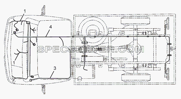 WIRING HARNESS 357171, 357172 для SFC 407 LHD Euro II (список запасных частей)
