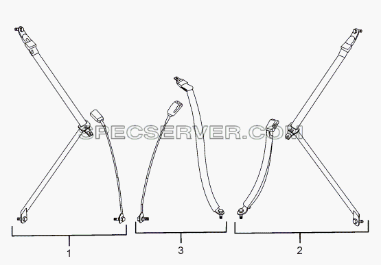 SEAT BELTS 357171, 357172, 357175, 357174 для SFC 407 LHD Euro II (список запасных частей)