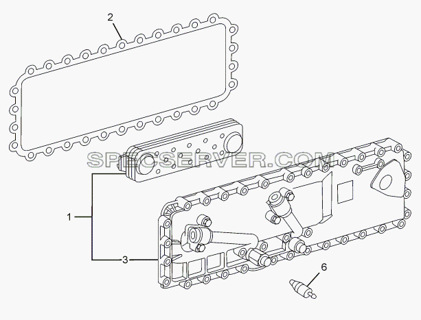 OIL COOLER (PLATE TYPE) для LPT 613 LHD EURO II (список запасных частей)