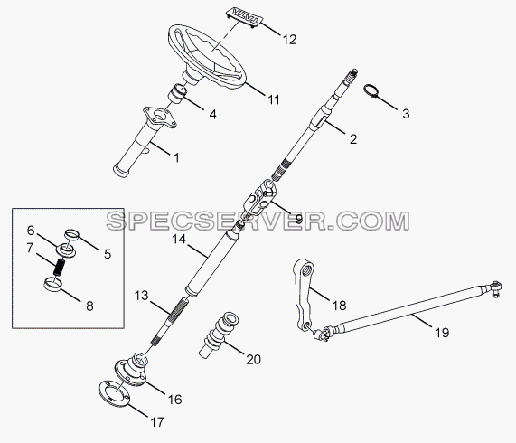 STEERING LINKAGE для LPT 613 LHD EURO II (список запасных частей)