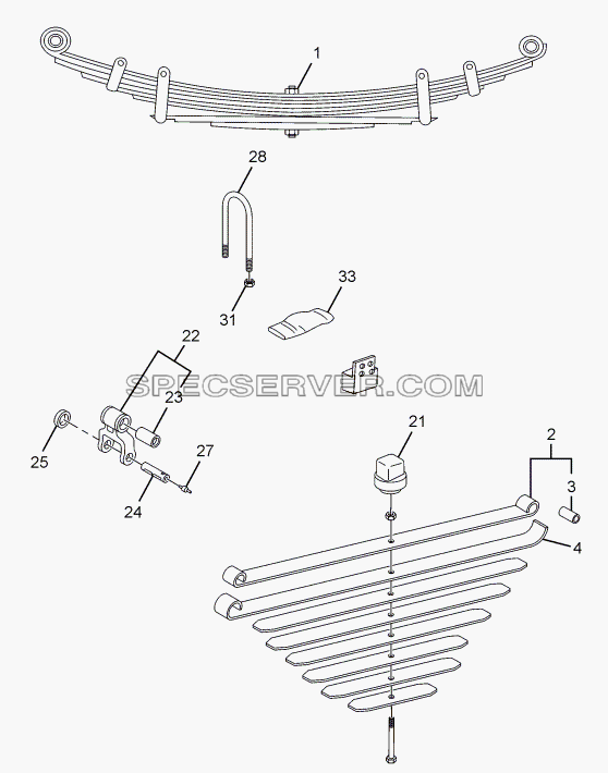 REAR SPRING для LPT 613 Euro-III (список запасных частей)