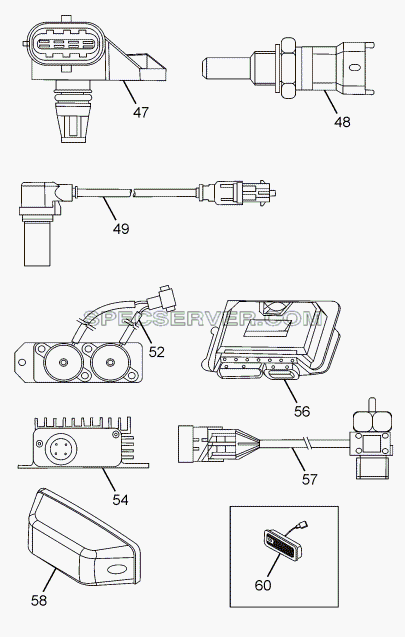 LIGHT AND SIGNAL-2 CHASSIS TYPE: 381313 для LPT 613 Euro-III (список запасных частей)