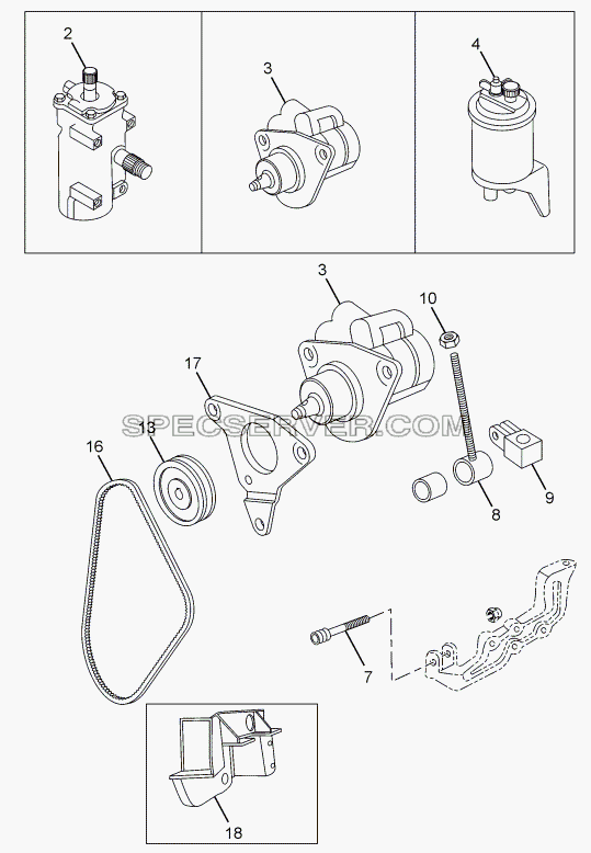 POWER STEERING COMPONENTS для LPT 613 Euro-III (список запасных частей)