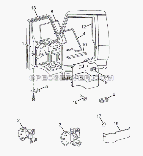 DOOR (TILT CAB) для LPT 1618 ТС/52 (список запасных частей)