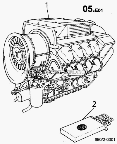 Двигатель (680/2) для 815-2 EURO II (список запасных частей)