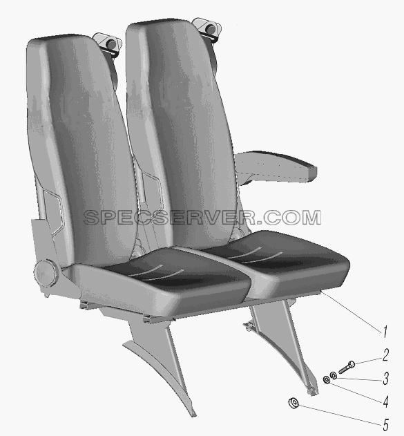 Сиденья пассажиров для Урал-4320-1951-58 (список запасных частей)