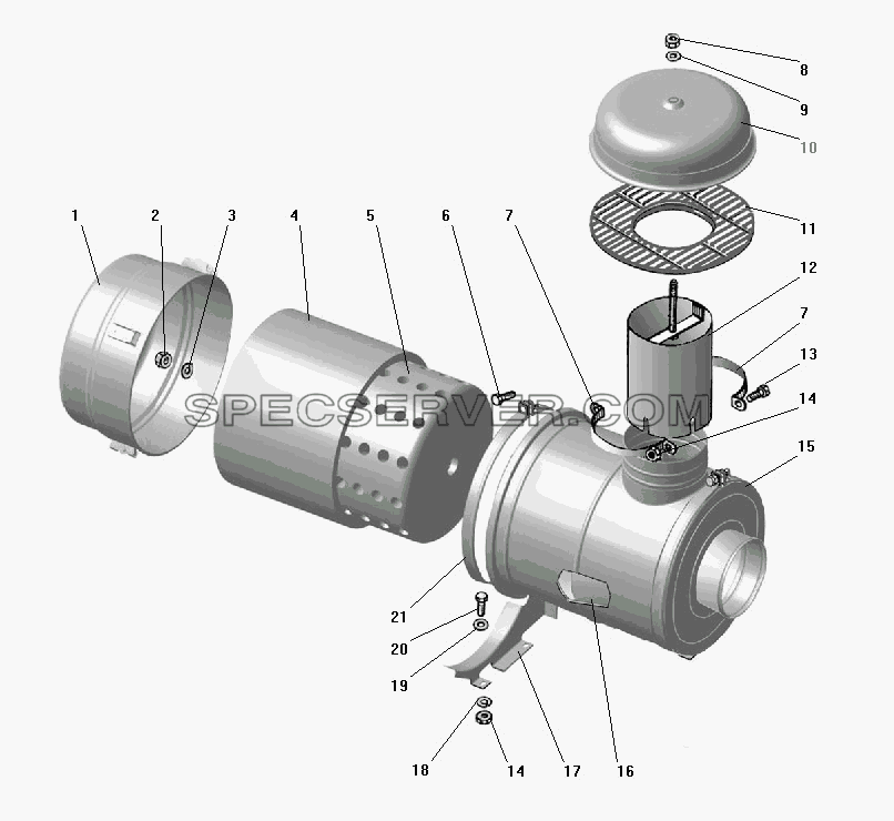 Фильтр воздушный для Урал-4320-41 (список запасных частей)