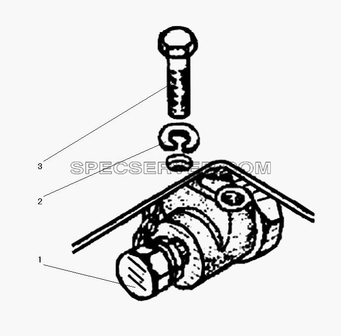 Установка буксирного клапана для Урал-5557-40 (список запасных частей)