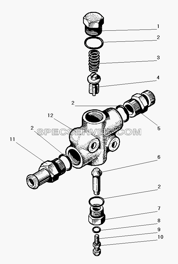 Ограничительный клапан для Урал-55571-40 (список запасных частей)