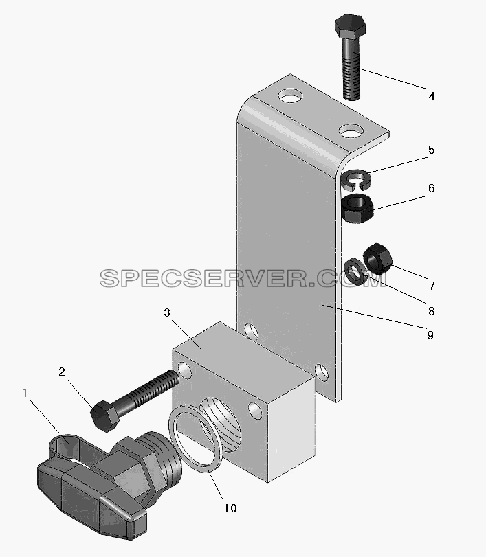 Установка буксирного клапана для Урал-63685 (список запасных частей)