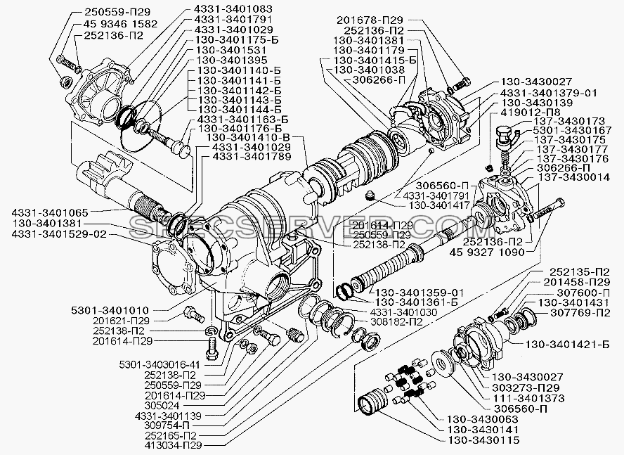 Рулевой механизм для ЗИЛ-5301 (2006) (список запасных частей)