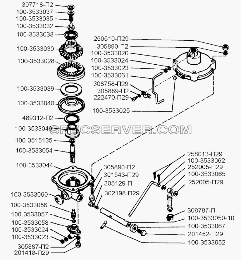 Регулятор тормозных сил для ЗИЛ-5301 (2006) (список запасных частей)